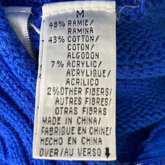 Vintage 80’s/90’s Blue Retro Stripe Printed Sweater medium - Picture 4 of 6